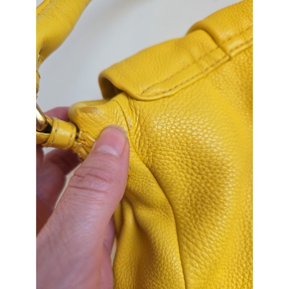 MARC by MARC JACOBS Classic Q Lil Ukita Leather Hobo Bag in Yellow Flap Shoulder - Picture 7 of 13